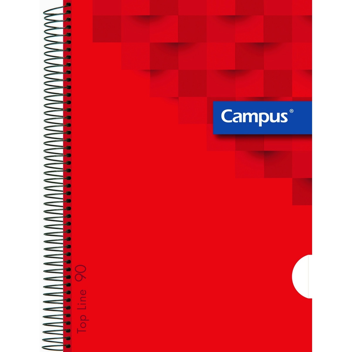 Cuaderno espiral A4 tapa polipropileno 80 hojas 90g cuadrícula 4x4 mm Campus Rosa-2