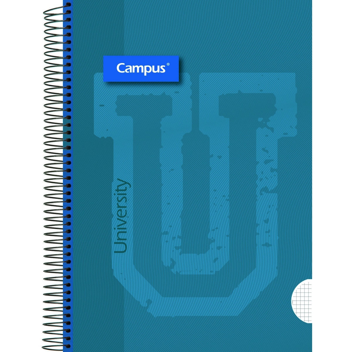 Imagen 0 de Cuaderno espiral A4 tapa extradura forrada 80 hojas 90 gramos cuadrícula 4x4 mm Campus