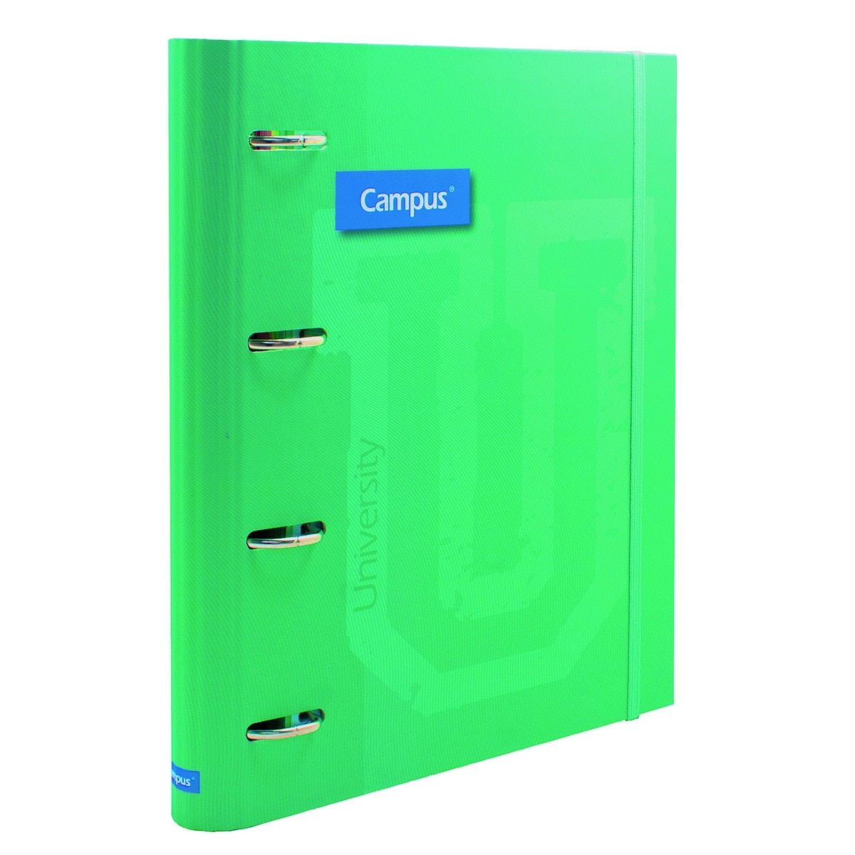 Imagen 0 de Carpeta ringbook soft 4 anillas con recambio de 100 hojas Campus University verde