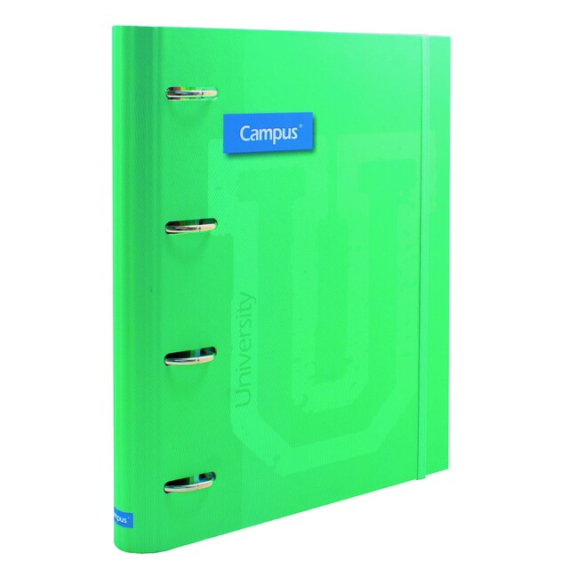 Imagen 0 de Carpeta ringbook soft 4 anillas con recambio de 100 hojas Campus University verde