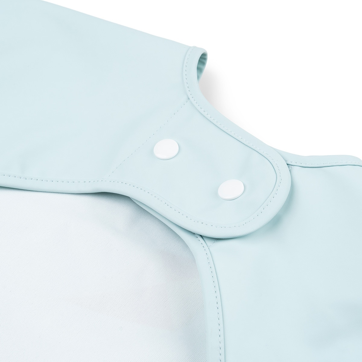 Babero impermeable Done by Deer con bolsillo recoge migas y mangas playground Azul claro-4