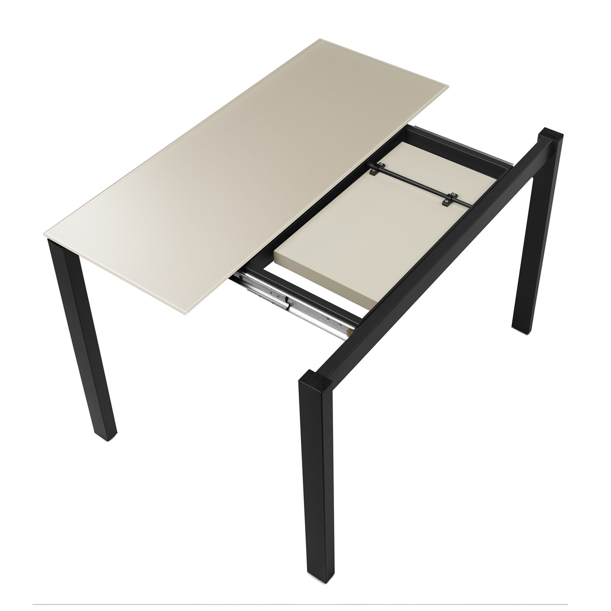 Mesa Extensível de Vidro Ginger Pombo/Preto-5