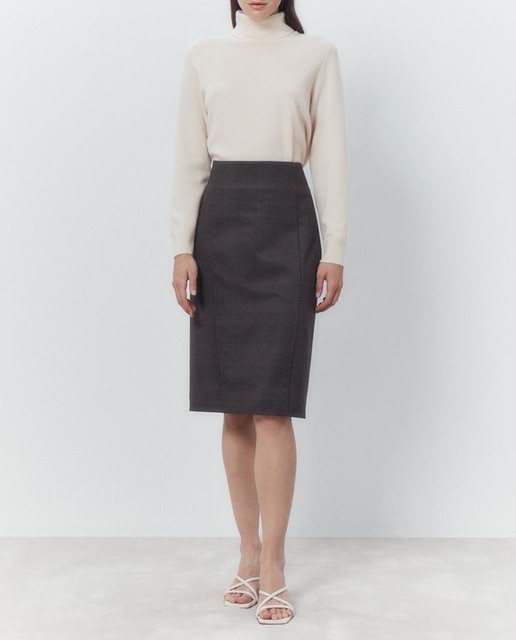 Imagen 0 de Falda midi de punto roma