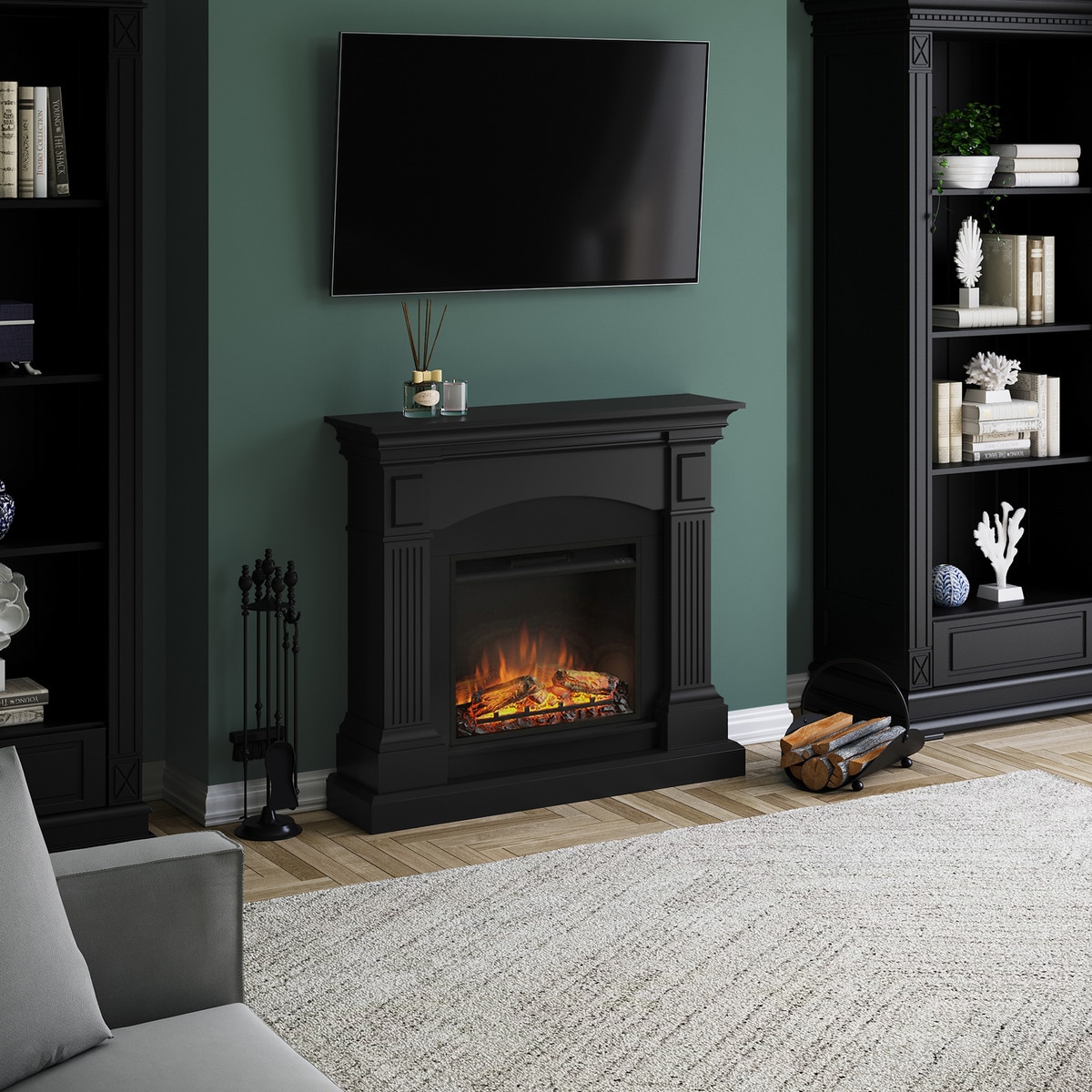 Chimenea Eléctrica Magna Negro-4