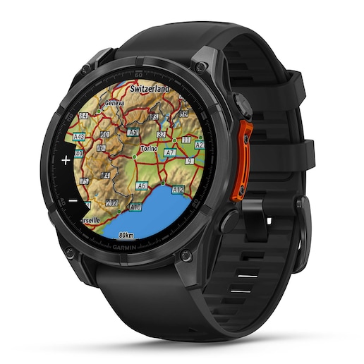 Imagem 0 de Relógio Fenix 8 47mm Aço com Bracelete em Silicone - Preto