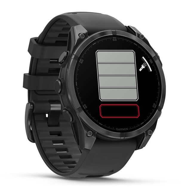 Imagen 0 de Garmin Fenix 8 47 mm Acero Negro con correa de Silicona Negra
