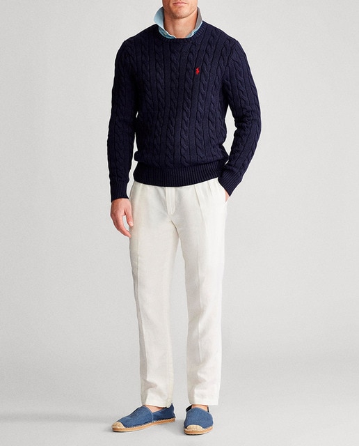 Imagen 0 de Jersey de hombre azul cuello redondo