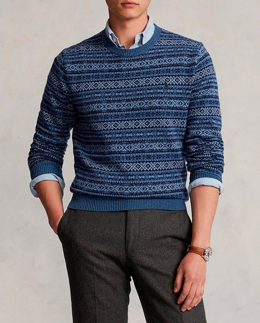 Imagen 0 de Jersey de hombre de lana en punto Fair Isle