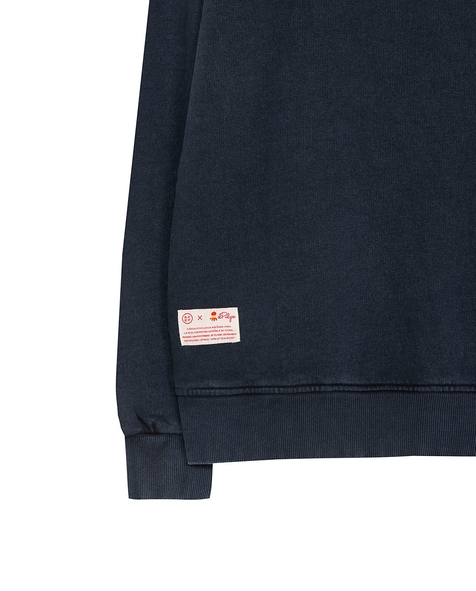 Sweatshirt com Fecho de Correr x RFEF Azul-marinho-4