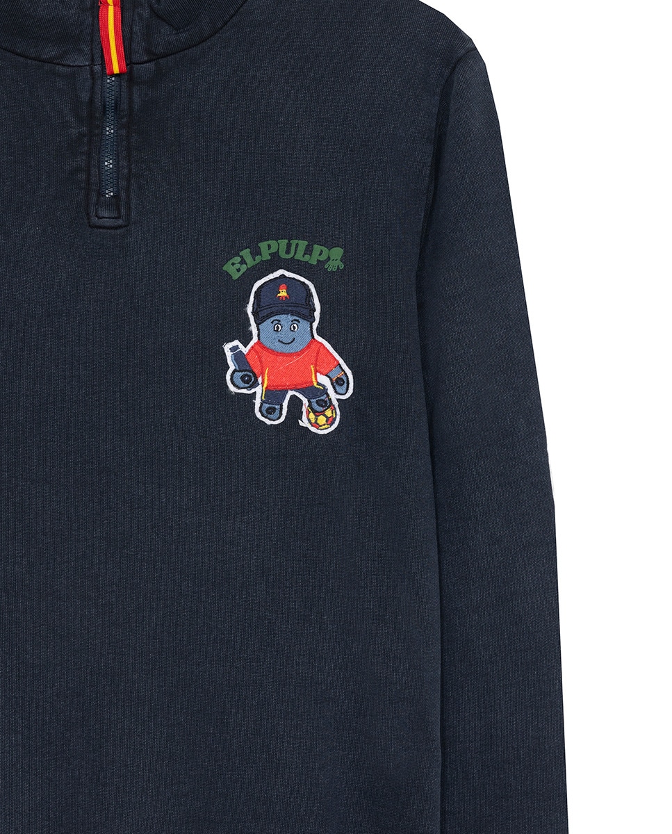 Sweatshirt com Fecho de Correr x RFEF Azul-marinho-3