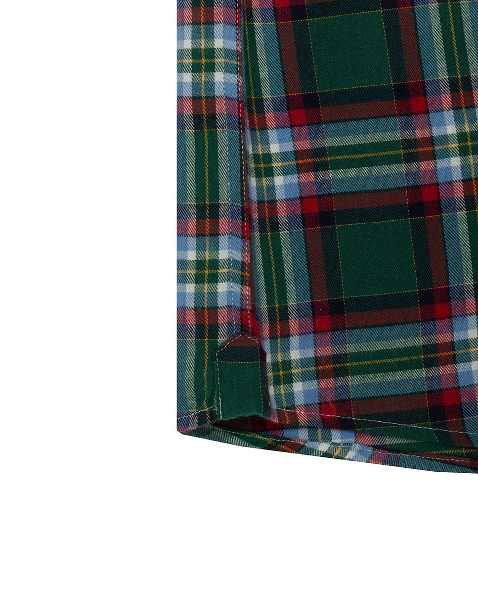 Camisa de Manga Comprida com Fantasia Verde-escuro-5