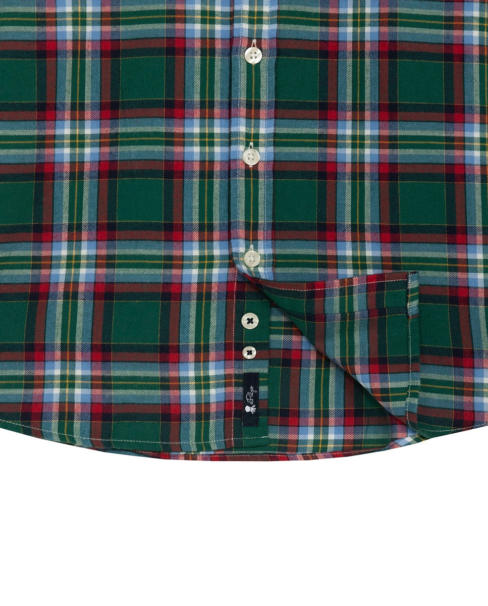 Camisa de Manga Comprida com Fantasia Verde-escuro-4