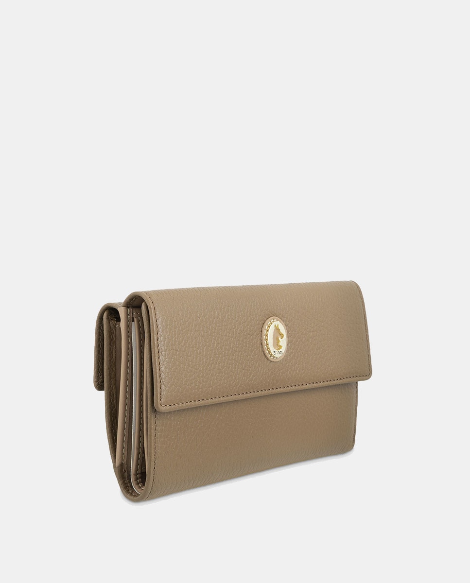 Carteira em Pele Bovina - Preto Camel-3