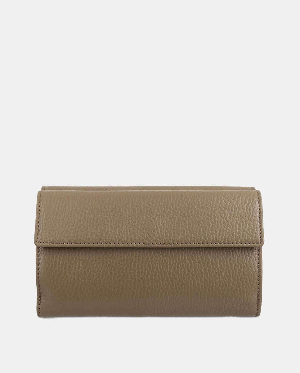 Carteira em Pele Bovina - Preto Camel-4