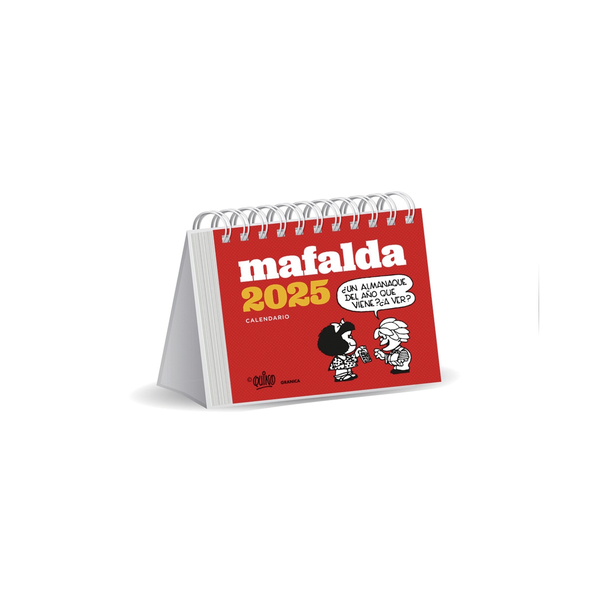 Mafalda 2025, Calendario Escritorio Rojo 1