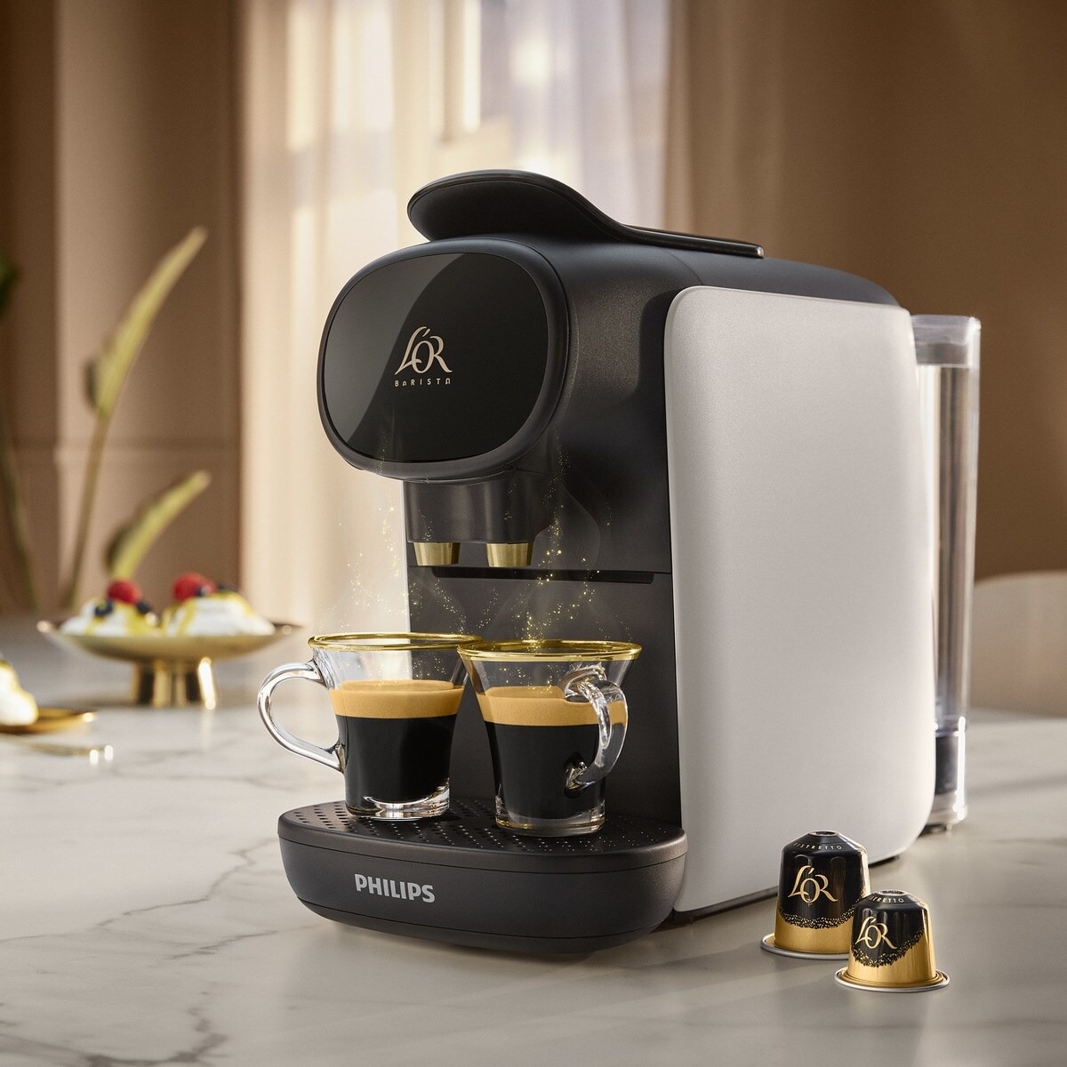 Cafetera de capsulas automática Philips L'OR Barista Sublime LM9012/60 para cápsulas L'OR Blanco satinado-6