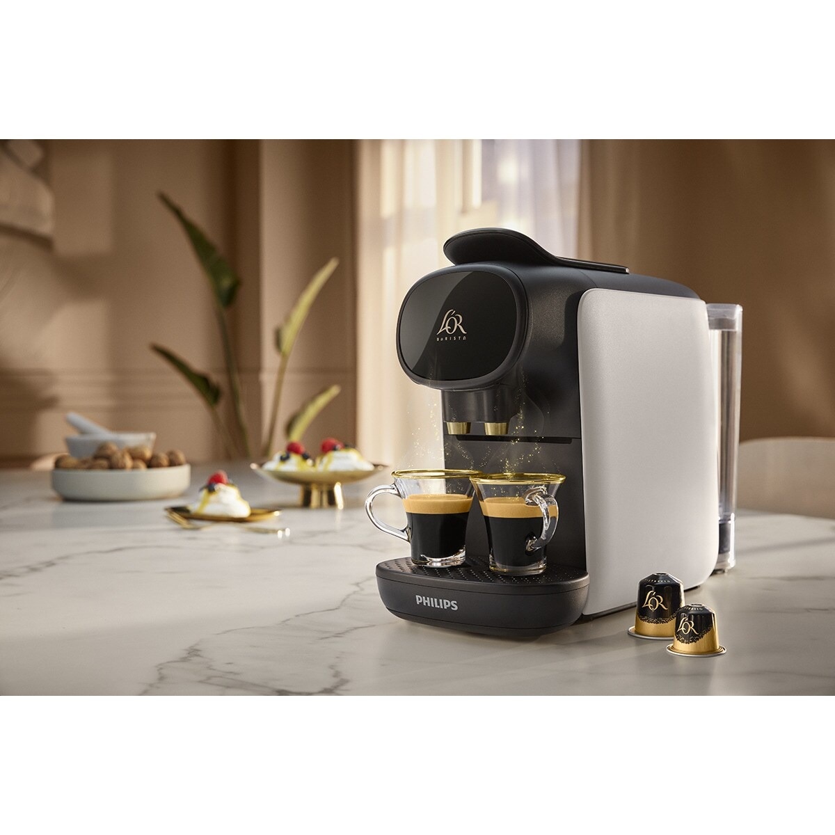 Cafetera de capsulas automática Philips L'OR Barista Sublime LM9012/60 para cápsulas L'OR Blanco satinado-5