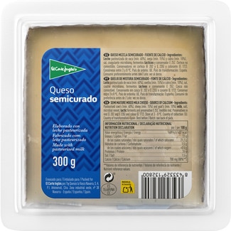 queso semicurado mezcla elaborado con leche pasteurizada cuña 300 g - El Corte Ingles