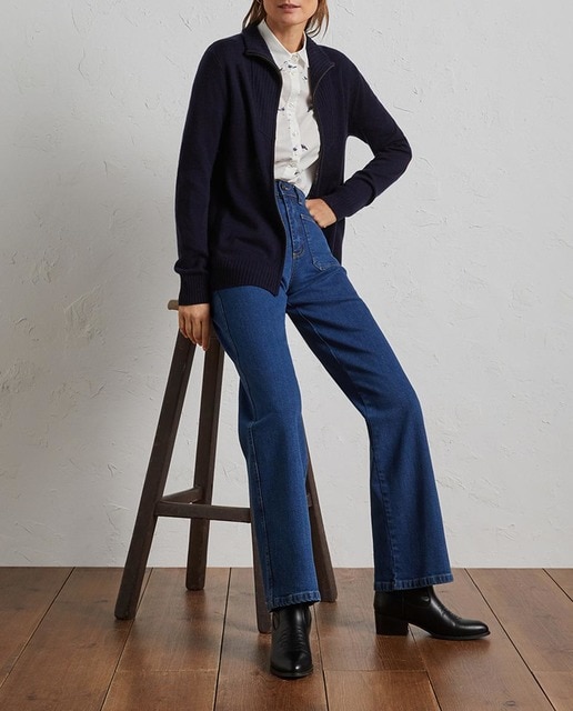 Imagen 0 de Jersey de mujer liso con cremallera