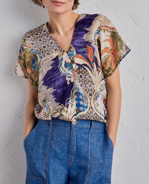 Imagen 0 de Blusa de manga corta estampada