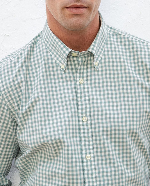 Imagen 0 de Camisa cuadro vichy de manga larga de hombre