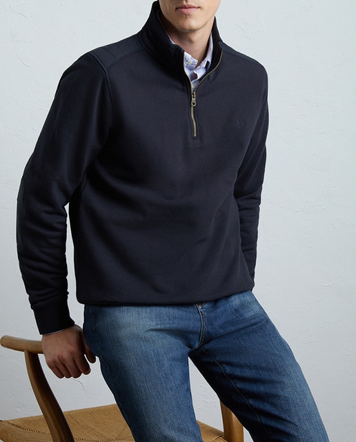 Imagen 0 de Sudadera de hombre media cremallera combinada en nylon