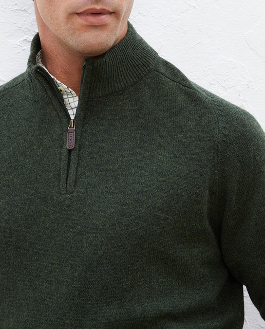 Imagen 0 de Jersey básico media cremallera de lambswool