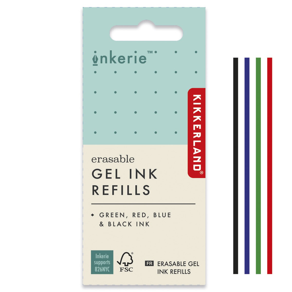 Recambio de tinta para Esferográfica apagável de 4 tintas de Kikkerland 1