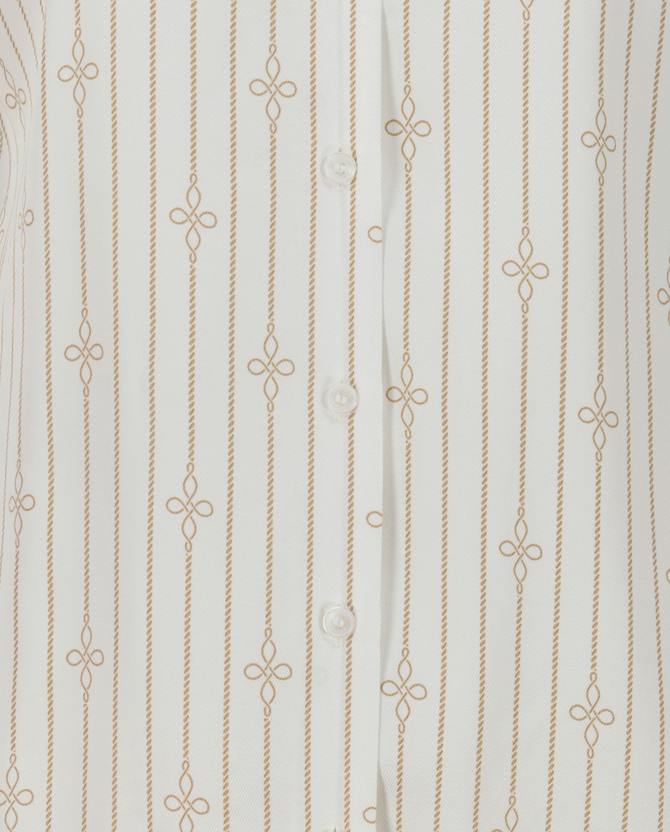 Camisa Fluida e Estampada Branco-5