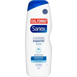 gel de baño Protector 0% sulfatos botella 850 ml para todo tipo de piel, 0% sulfatos - Sanex Cuidado Experto