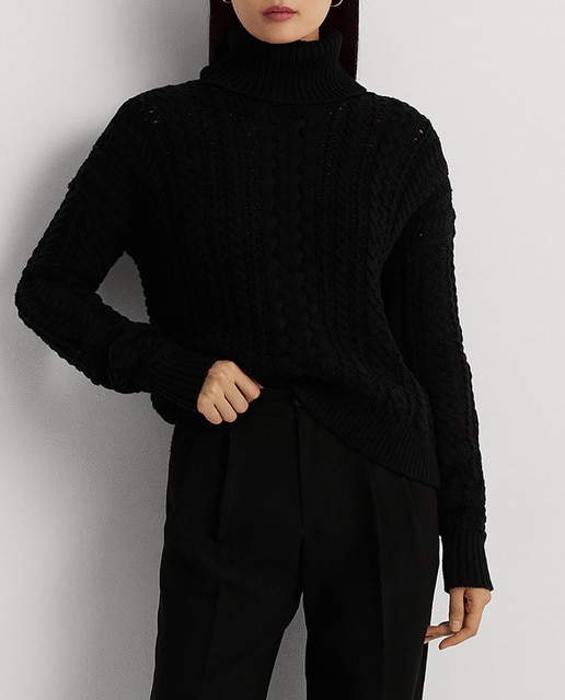 Imagen 0 de Jersey de mujer de cuello alto con ochos