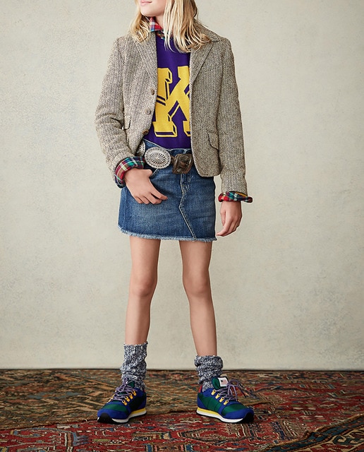 Imagen 0 de Falda corta de niña vaquera azul