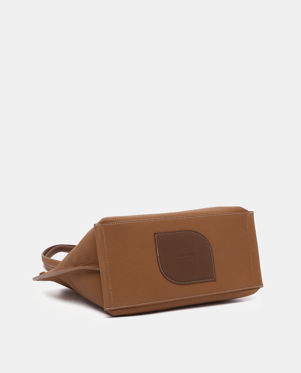 Mala Shopper em Materiais Reciclados - Conhaque Camel-5