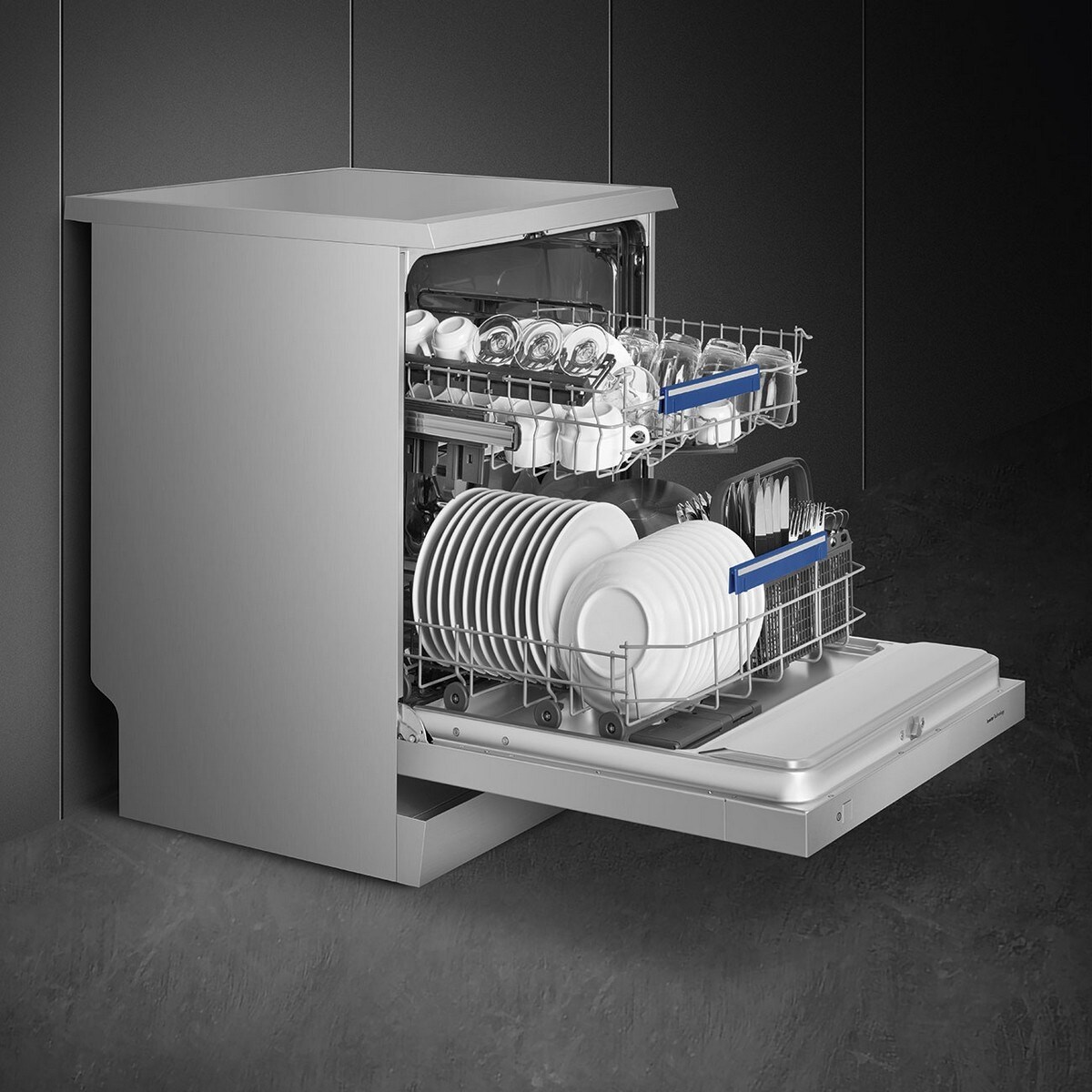 Máquina de Lavar Loiça Smeg Universal LVS262DSX de 13 Conjuntos e de 60 cm - Aço Inox Aço inoxidável-2