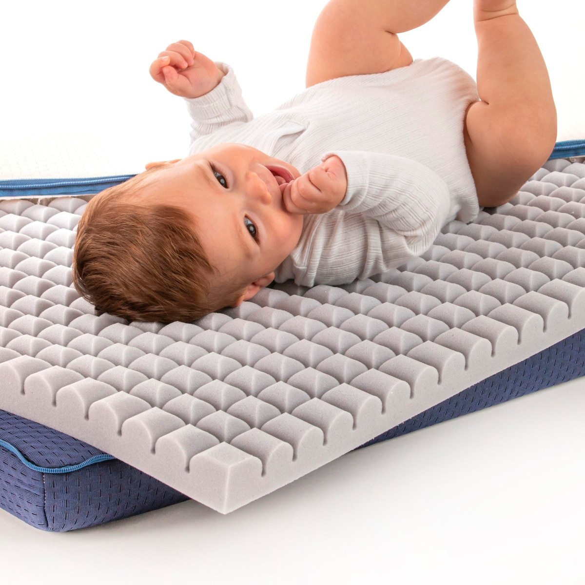 Colchón para Cuna Ecus Kids Care Antiplagiocefalia blanco (disponible en varias medidas) Blanco-7