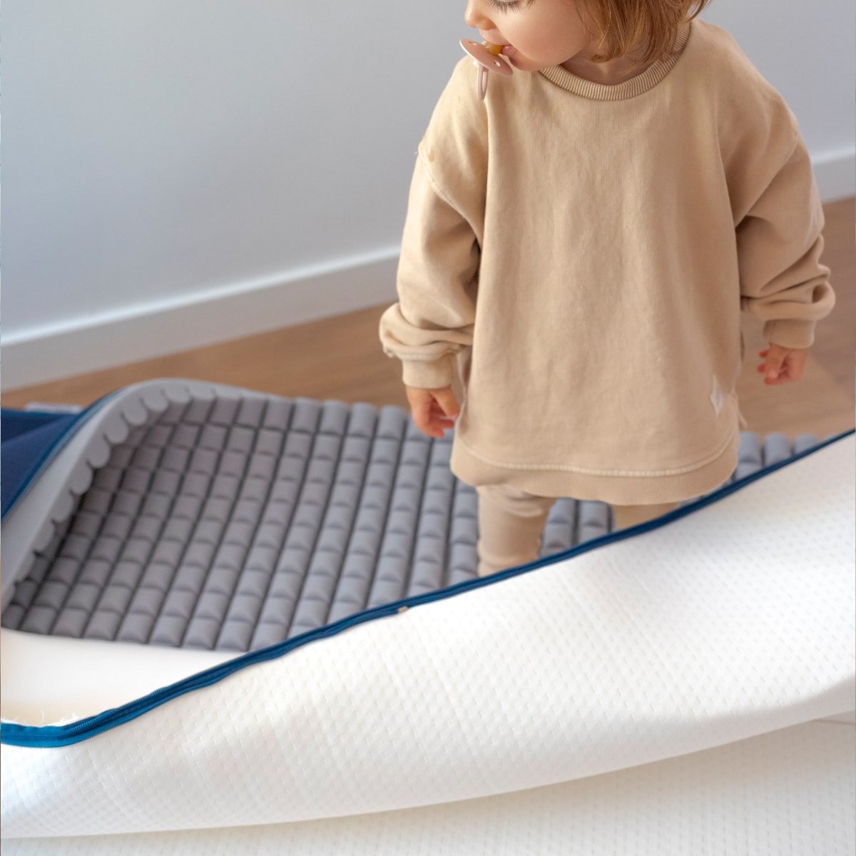 Colchón para Cuna Ecus Kids Care Antiplagiocefalia blanco (disponible en varias medidas) Blanco-6