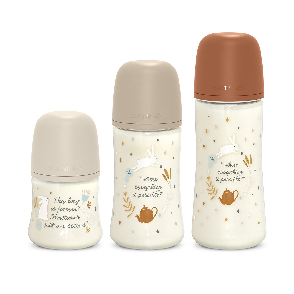 Biberão de Poliamida com Tetina Fisiológica SX Pro Wonderland Fluxo Médio - 270 ml Bege-3