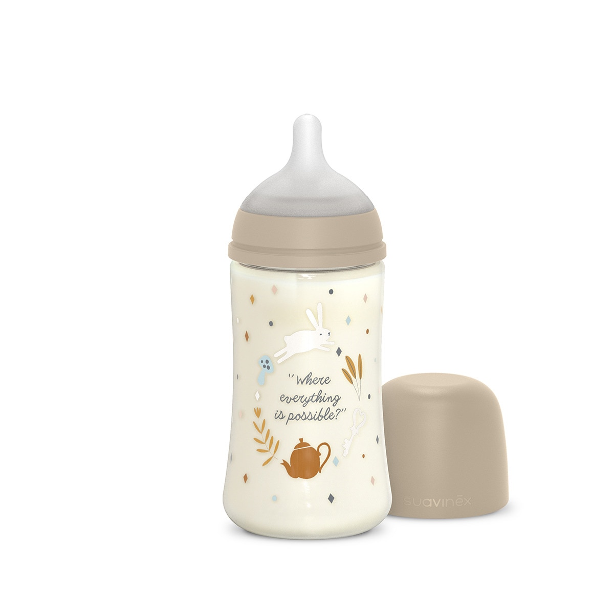 Biberão de Poliamida com Tetina Fisiológica SX Pro Wonderland Fluxo Médio - 270 ml Bege-2
