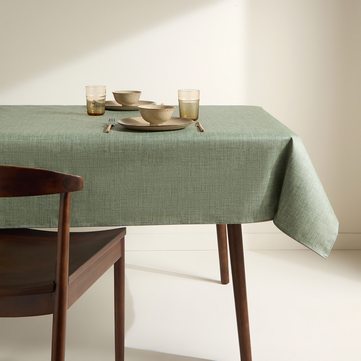 Mantel antimanchas resinado Dante El Corte Inglés Verde-1