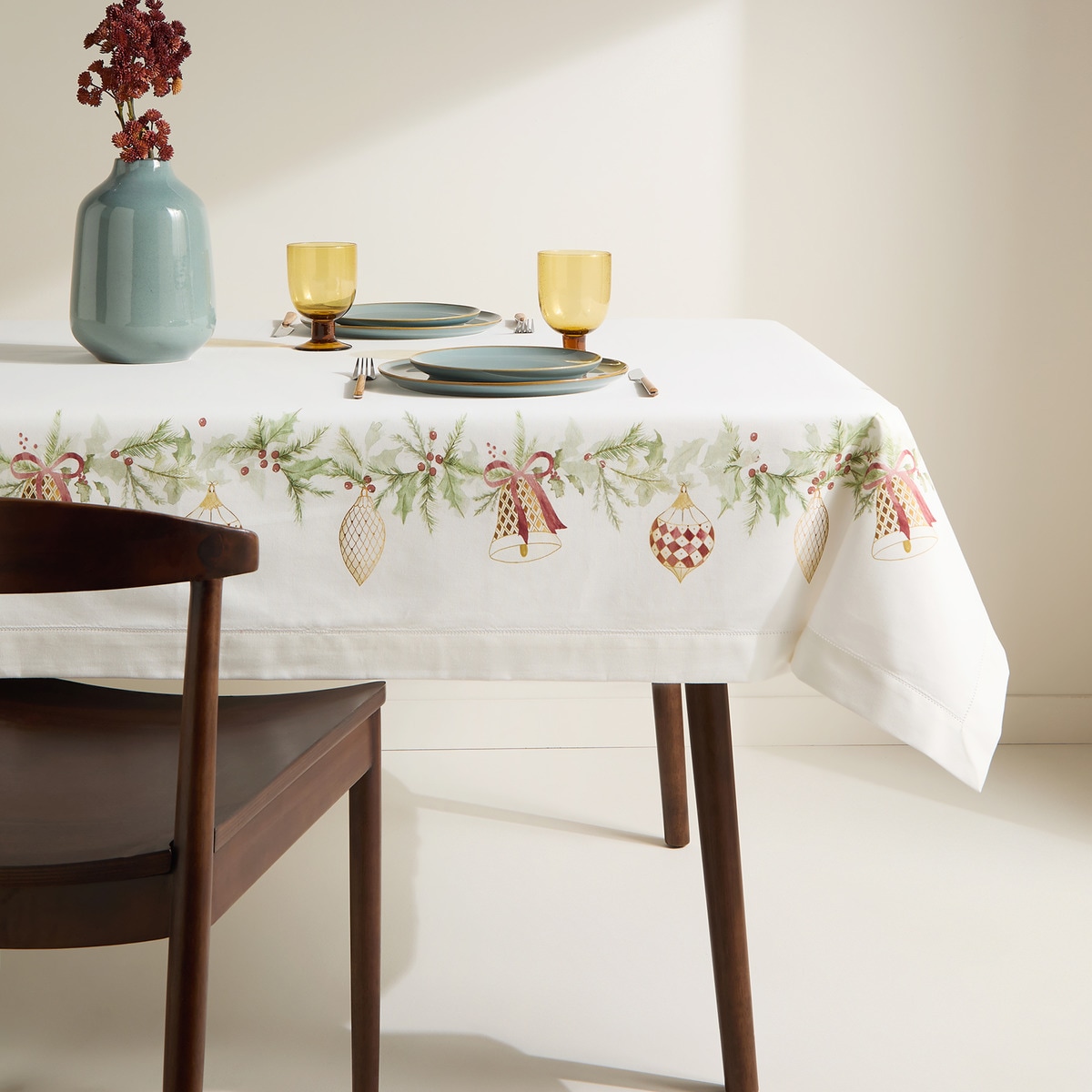 Toalha de Mesa de Algodão Arlequim Multicolor-1