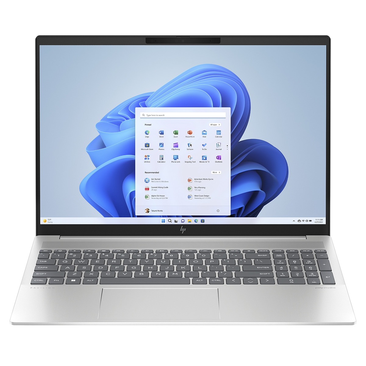 Portátil HP Pavilion Plus 16-ab1000ns, Intel Core Ultra 7-155H EVO, 32GB, 1TB SSD, Nvidia GeForce RTX 4050 6GB, 16", W11 Plata-1