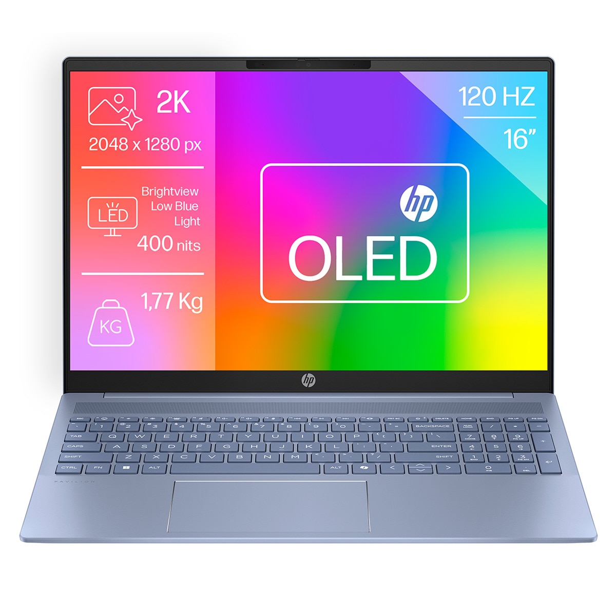 Portátil HP Pavilion 16-af0001ns, Intel Core Ultra 5-125U, 16GB, 512GB SSD, 16" OLED, W11 Azul-1