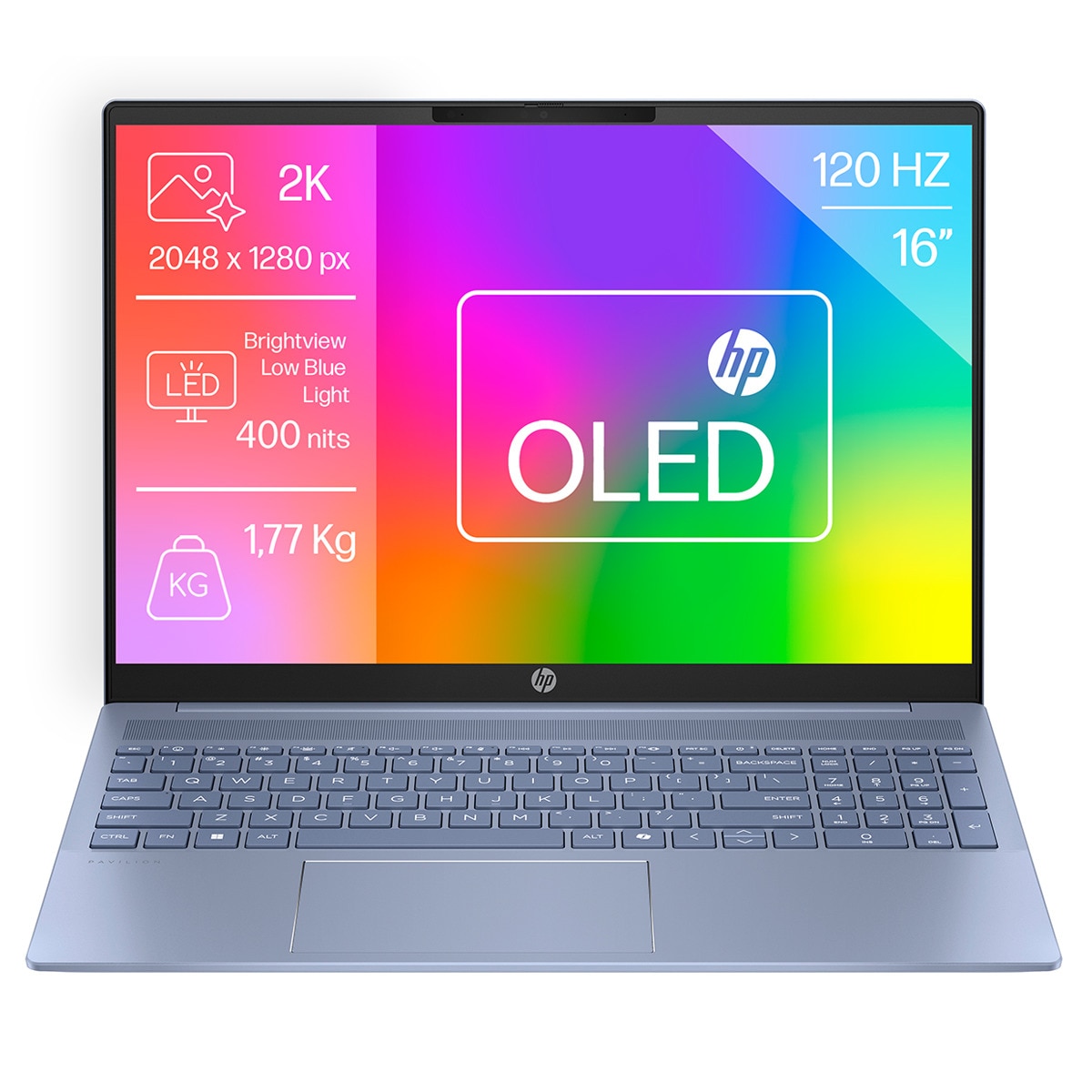 Portátil HP Pavilion 16-af0000ns, Intel Core Ultra 7-155U, 16GB, 1TB SSD, 16" OLED, W11 Azul-1
