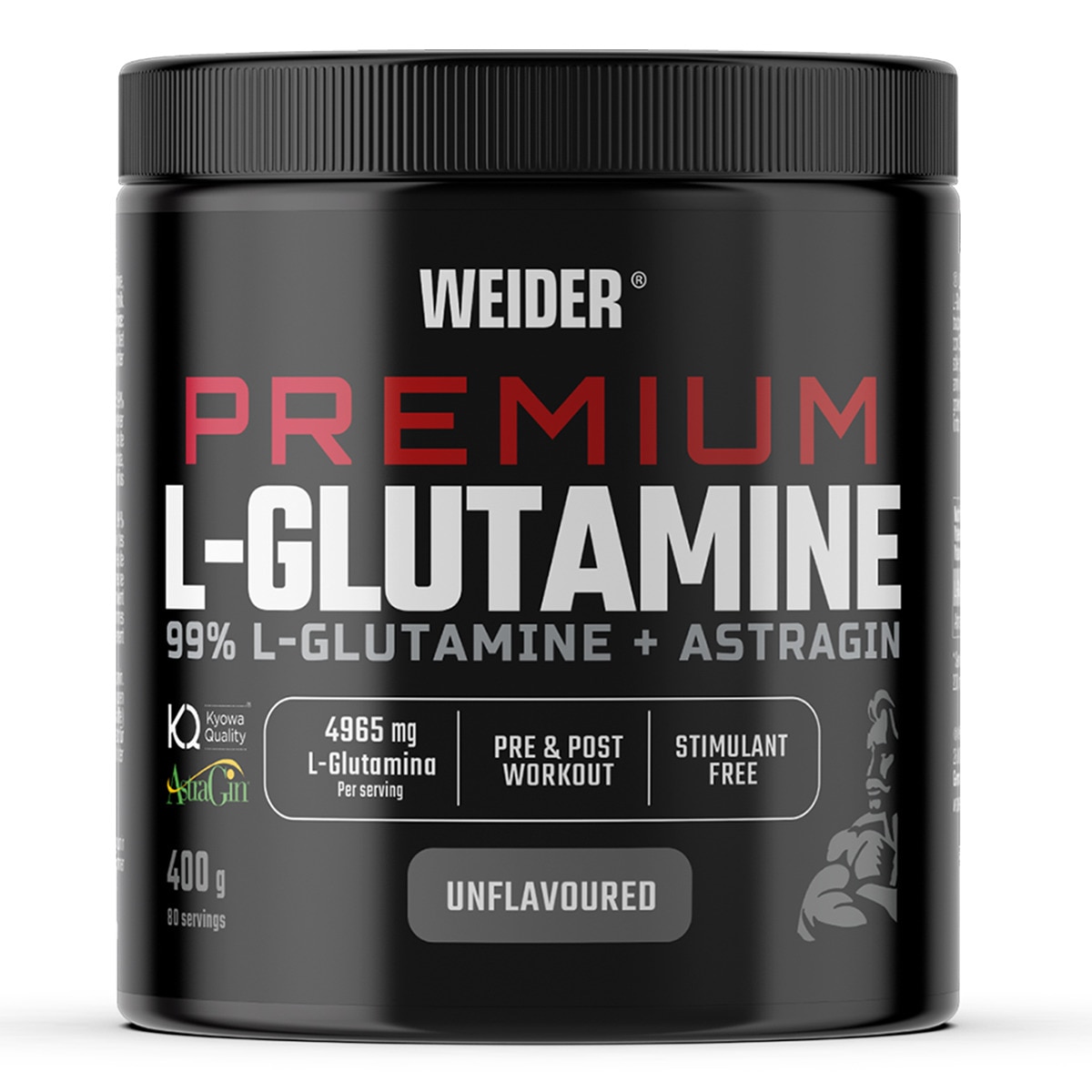 Premium L-Glutamina+Astragin 400G Weider 1