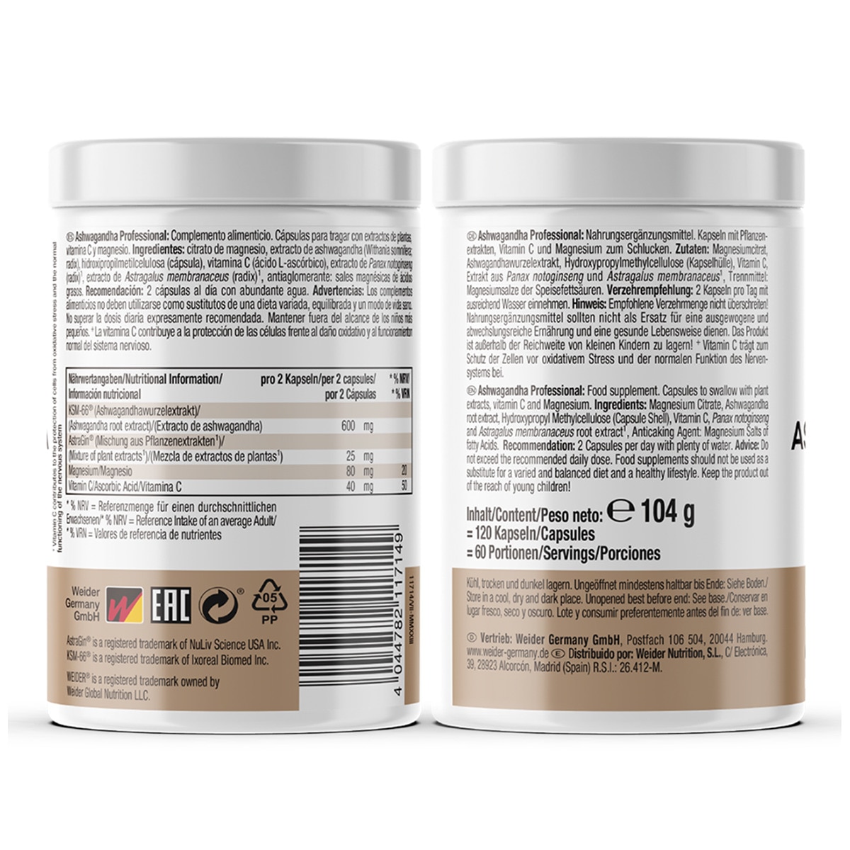 Ashwagandha Proffesional Weider 2