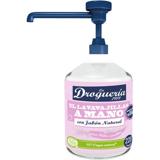 lavavajillas a mano diluido con jabón natural dosificador 500 ml para pieles sensibles - La Drogueria 1919