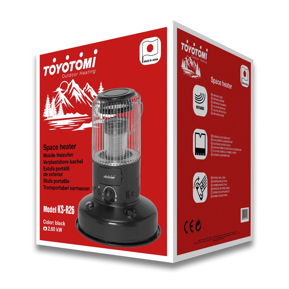 Estufa Parafina Exterior Mecha Toyotomi KS-R26 Negro-3