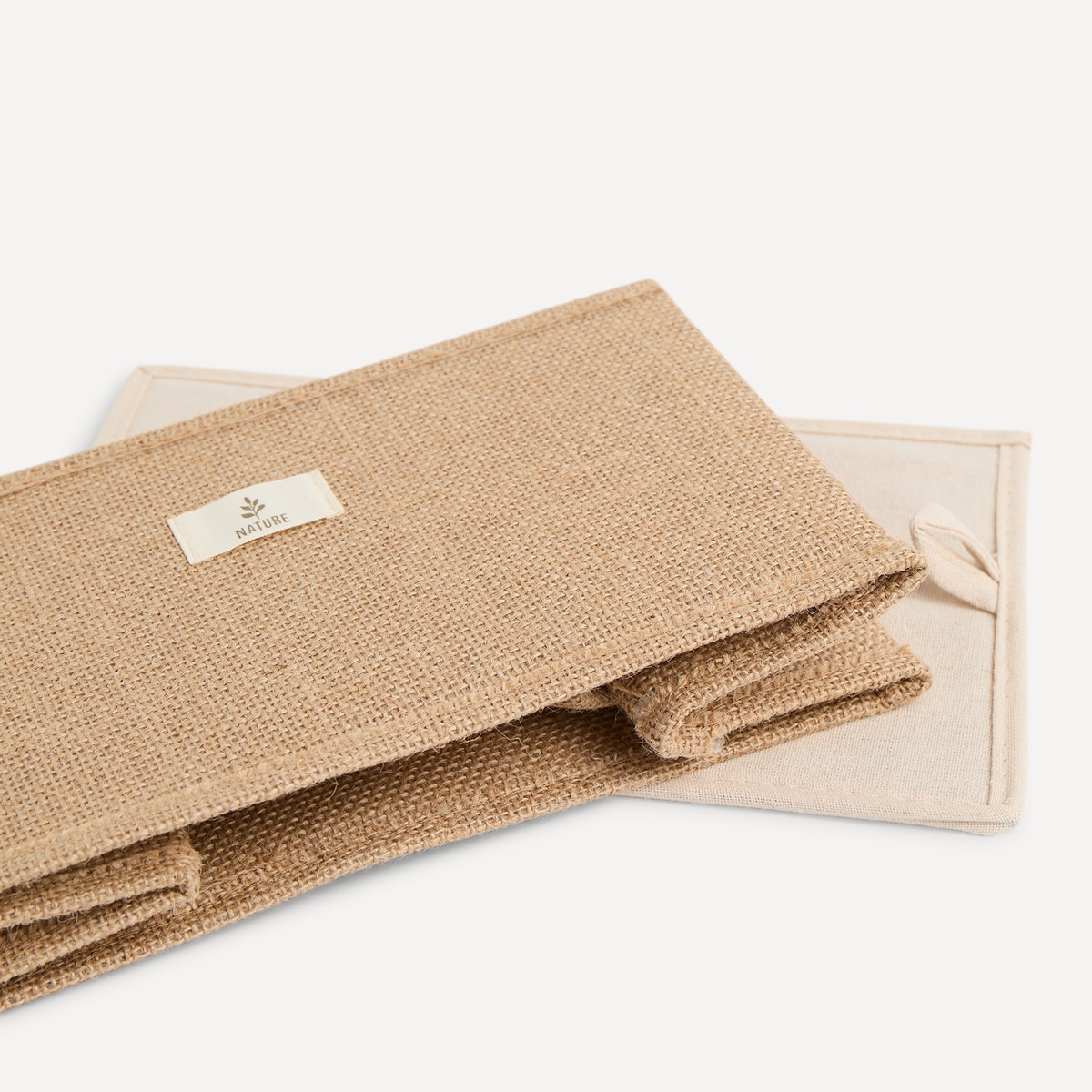 Caixa Dobrável Jute Natural-4