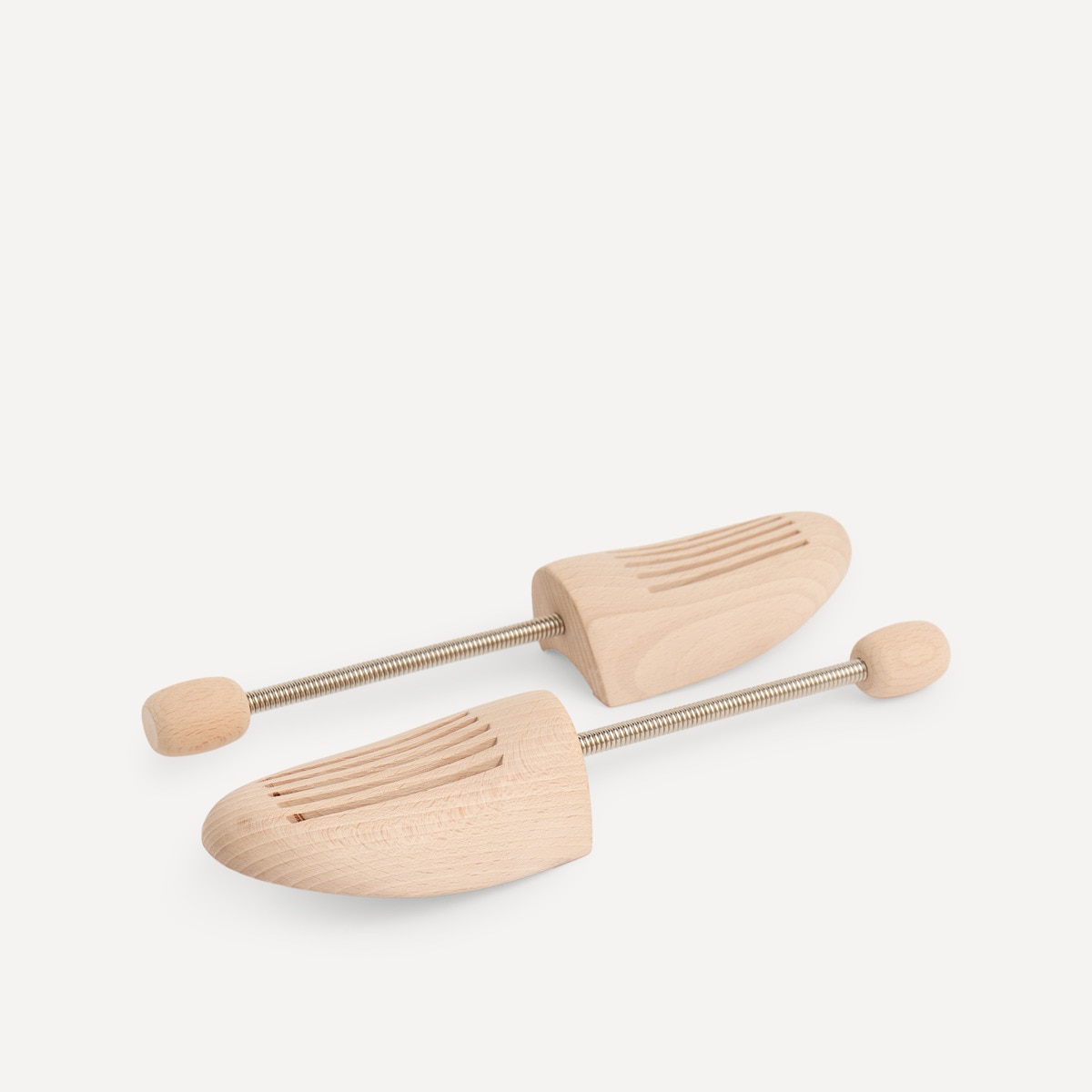 Conjunto de 2 Formas de Madeira de Faia Toucador Natural-2
