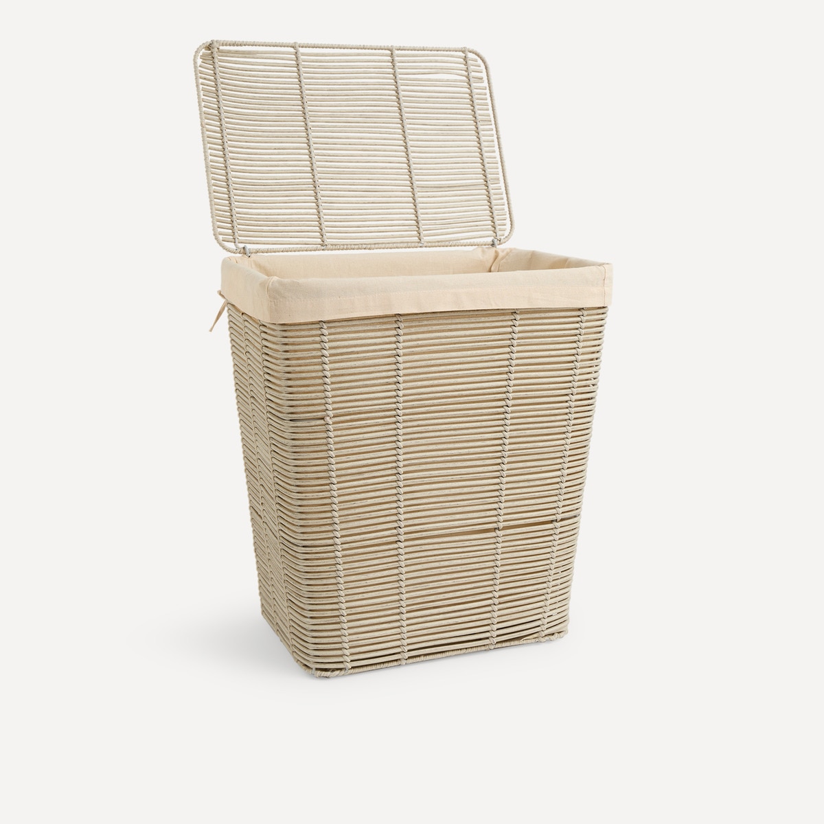 Cesto para ropa de poliratán El Corte Inglés Blanco-2